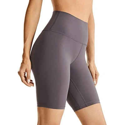 Image of CRZ Yoga Women&#039;s Naked Feeling 8&#039;&#039; Gym Shorts High Waisted Cycling Workout Running Spandex Tornado 8