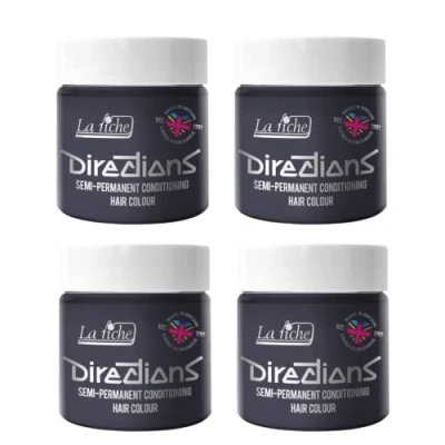 Image of 4x La Riche Directions Semi Permanent Hair Color 100ml Tub Stormy Grey