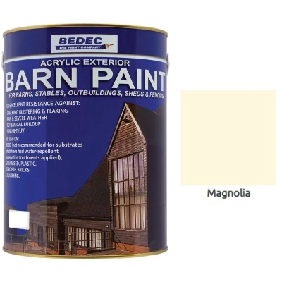 Image of Bedec BEDE2AKH003/40 Barn Paint Semi Gloss Magnolia 2.5 Litre