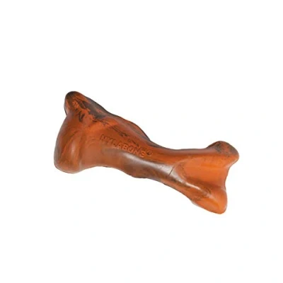 Image of Nylabone Strong Tough Durable Rubber Dog Chew Toy Bone, Beef and Gravy Flavour, Medium, for dogs up to 16kg