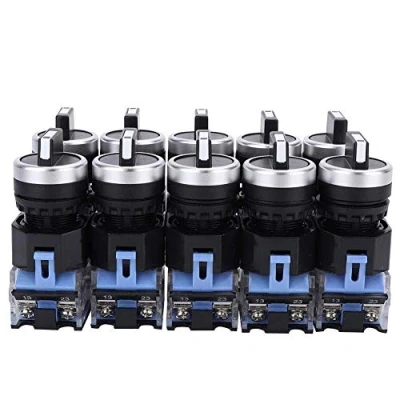 Image of Self Locking Rotary Selector Switch，10pcs 22mm 3 Position Switch Maintained