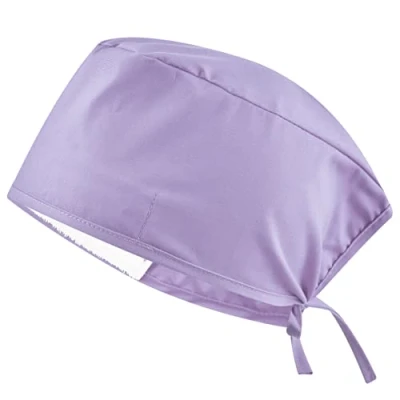 Image of B well OP Hood Fabric Surgical Caps Nurse Accessories for Doctors, Nurses, Dentists, Pharmacists, Veterinarians, Medical Personnel, purple, One Size Fits All