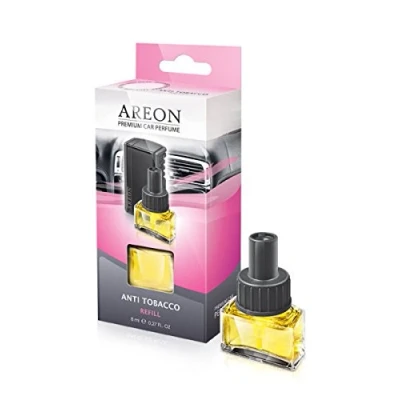 Image of AREON Car Air Freshener Vent Anti Tobacco Refill Perfume Bottle Diffuser Liquid Glass 8ml Pack of 1