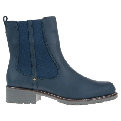 Image of Clarks Women&#039;s Orinoco Club Short Shaft Boots, Blue Navy Nubuck, 5 UK
