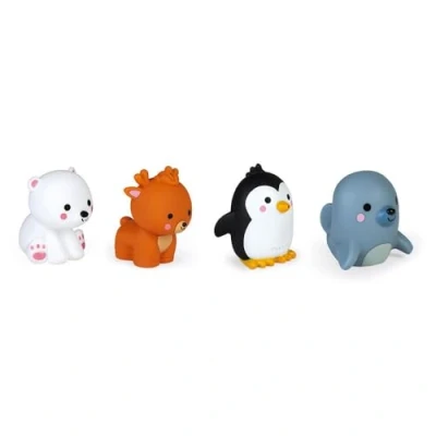 Image of Janod 4 piece Polar Animals Squirter Set Early Years Bath Toy From 10 months onwards J04704