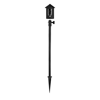 Image of TIUIHU Spike Pole Mount Ground Stake and Weatherproof Silicone Skin for Stick Up Cam Battery HD Security Camera, Suitable into Soft Ground(black)
