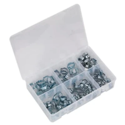 Image of Sealey O Clip Double Ear Assortment 140pc Zinc Plated