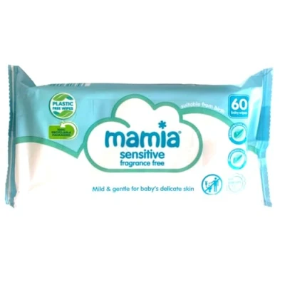 Image of AldiMamia Baby Wipes Pack of 1200 (20 x 60 wipes) Sensitive