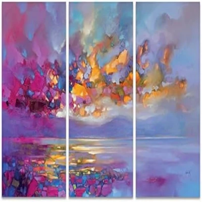 Image of The Art Group Magenta Refraction Scott Naismith Canvas Print, Wood, Multi Colour, 10 x 150 1.3 cm