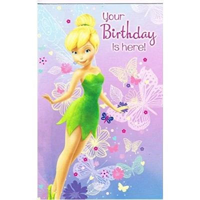 Image of Disney fairies tinkerbell your birthday is here! card