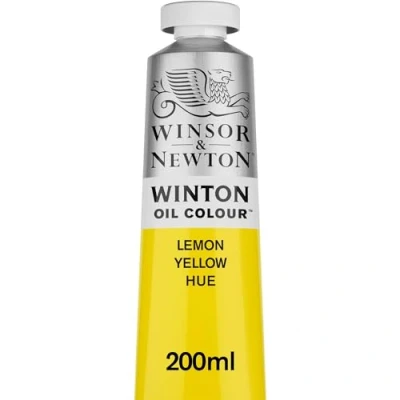 Image of Winsor &amp; Newton Winton 200ml Oil Colour Lemon Yellow Hue,1437346