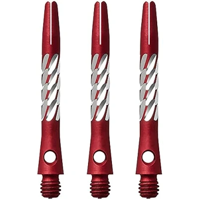 Image of Unicorn Dart Shafts Premier Anodised Aluminium Medium 45.0 mm Red 3 Stems