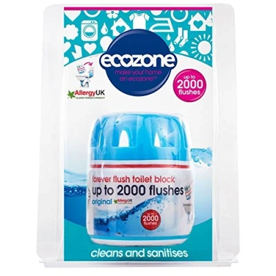 Image of Ecozone up to 2000 Flushes Forever Flush Toilet Block 225g (Pack of 4)