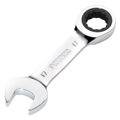 Image of Draper HI TORQ Metric Stubby Ratchet Combination Spanner, 17mm