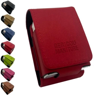 Image of GC German Couture Carry Case Compatible with Ploom X Advanced Tobacco Heater and Evo Sticks Accessories Protective Case, Red (red kiss)