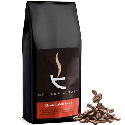 Image of Spiller &amp; Tait Classic Italian Blend 1kg Bag, Strong Full Bodied Coffee Beans, Premium Arabica Robusta Espresso for All Machines