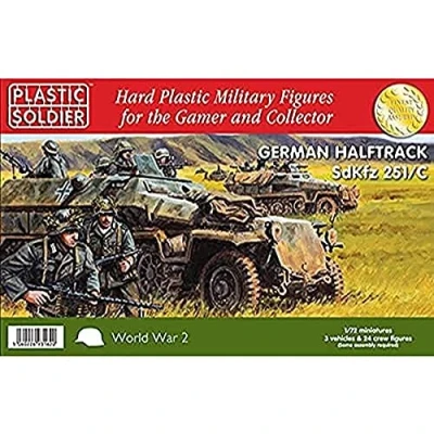 Image of Plastic Soldier Easy Assembly German Sdkfz 251/C Halftrack 1/72nd Miniature, Multicolor