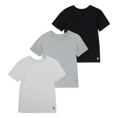Image of Polo Ralph Lauren Boys&#039; T Shirt Pack, Black/Grey 3 S
