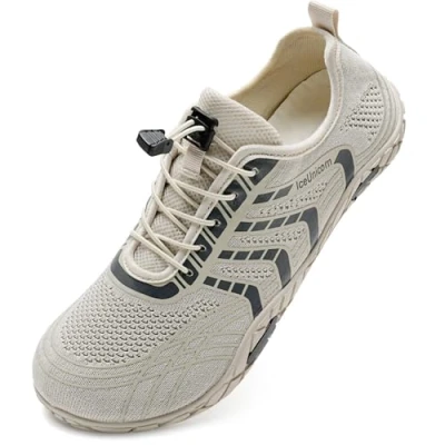 Image of Beach Swim Shoes Water Mens Womens Quick Dry Summer Aqua Swimming Shoes(Line B‪eige, 5UK)