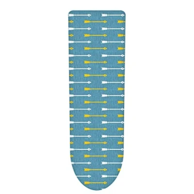 Image of Vinsani Modern Extra Large Universal Fit Ironing Board Cover Multi New Foam Back Padding 100% Cotton Easy Fit, 140 x 52 cm, Made in EU Arrows (Iron not Included)