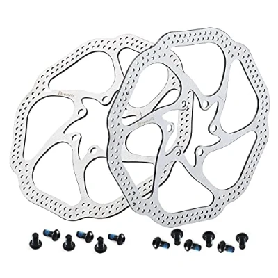 Image of Dymoece Bicycle Disc Brake Rotors 160mm / 180mm 6 Hole Compatible with Mountain Bike MTB Road BMX