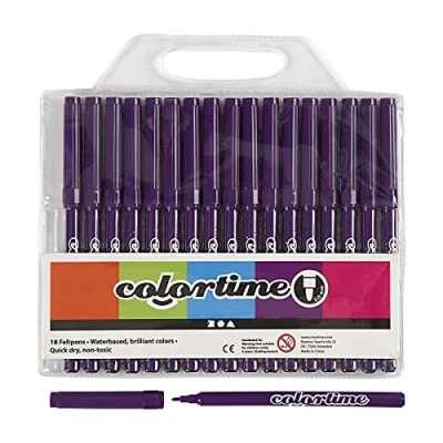 Image of Colortime Drawing pens, Purple, One Size
