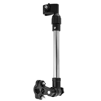 Image of Keenso Bike Umbrella Holder, Stainless Steel Wheelchair Stand Retractable Universal Support Holder for Bicycles Carts Baby Stroller Riding