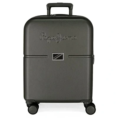 Image of Pepe Jeans Accent Cabin Suitcase Black 40x55x20 cm Rigid ABS Integrated TSA Closure 37L 2.74 kg 4 Double Wheels Extendable Hand Luggage