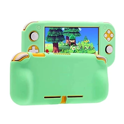 Image of Silicone Case for Nintendo Switch lite, Soft and Comfortable lite Protective Animal Crossing Green