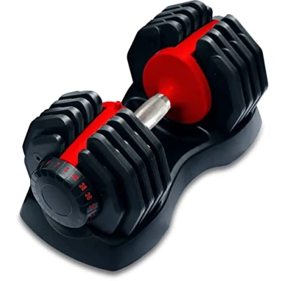Image of Strongology Urban25 Single Home Fitness Black Red Adjustable Smart Dumbbell from 2.5kg upto 25kg Training Weights