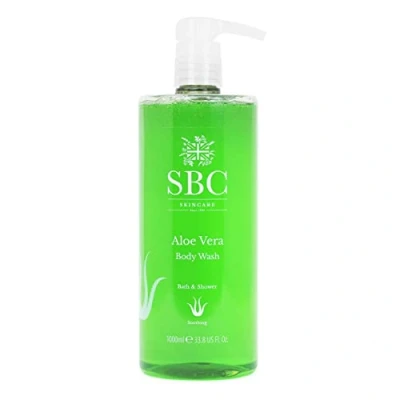Image of SBC Skincare Aloe Vera Body Wash 1000ml, Soothing, Cooling After Sun Shower Gel, Family Friendly Hydrating Gel
