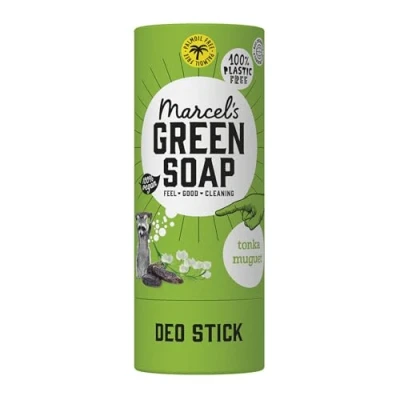 Image of Marcel&#039;s Green Soap Deodorant Stick Tonka &amp; Muguet Antitransparant without aluminum or alcohol 100% Eco friendly Vegan 97% Biodegradable 40 G