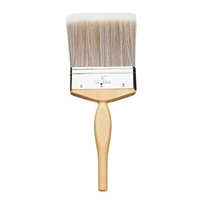 Image of Fit For The Job 4 inch Diamond DIY Paint Brush A Smooth Finish Painting with Emulsion, Gloss and Satin Paints on Walls, Ceilings, Furniture, Wood &amp; Metal, 4&quot; 100mm