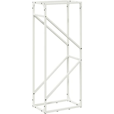 Image of vidaXL Firewood Rack White 40x25x100 cm Cold rolled steel