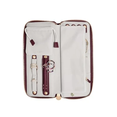 Image of Stackers Burgundy Jewellery Roll