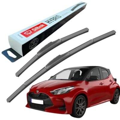 Image of Silbak Windscreen Wipers, fits for TOYOTA YARIS (07/2020 ONWARDS) Front Wiper Blades, 600mm/400mm
