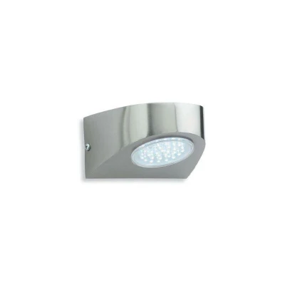 Image of Pisa LED Outdoor Wall Light Stainless Steel, White IP44
