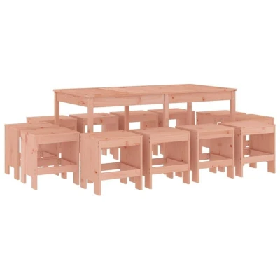 Image of vidaXL 13 Piece Garden Dining Set Solid Wood Douglas