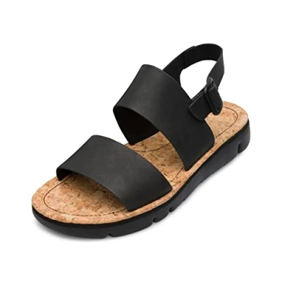 Image of Camper Oruga Walking sandals, Women&#039;s, Size: 7, Black Leather
