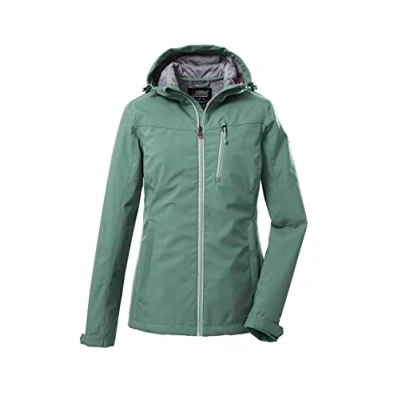 Image of Killtec KOS 89 WMN SFTSHLL JCKT 39138 000 Women&#039;s Softshell Outdoor Jacket with Hood Pistachio Size 44