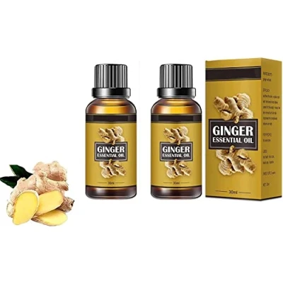 Image of 2/3 pcs Lymph Detoxification Ginger Oil, Belly Drainage Oil Lymphatic Relax Body Massage Liquid (2pcs)
