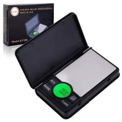 Image of 200X0.01g Digital Scale, Mini pocket scale with Black lit LCD Display, High Precision Scales for Jewellery Gold Food Coffee Herb Coins