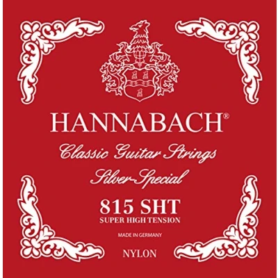 Image of Hannabach strings for classical guitar series 815 Profipack Super High Tension Silver Special (quality almost every instrument, guitar, Made in Germany), Red