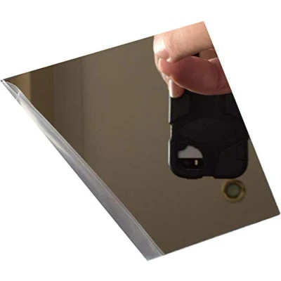 Image of CrestGlass 3mm Silver Acrylic Mirror A4 Sheet 297 x 210 Perspex Plastic Safety