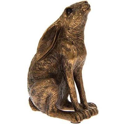 Image of The Leonardo Collection Reflections Bronzed Gazing Hare