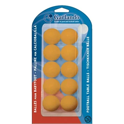 Image of Garlando Pack of 10 Standard Table Football Balls, Orange, 33.1mm BLI 10PA