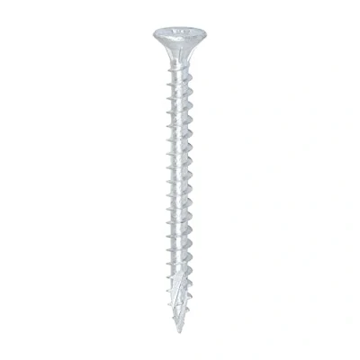 Image of Timco Silver Exterior Multi Purpose Premium Screws Tubs PZ Double Countersunk C2 (4.0 x 40mm (350 pcs))