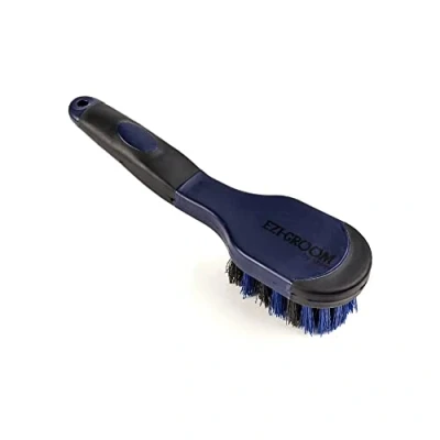 Image of Shires Equestrian Ezi groom Bucket Brush Navy Size: Onesize