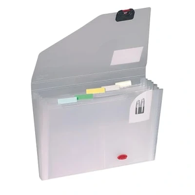 Image of Snopake A4 Expanding Organiser 6 Part Clear [Pack of 1] Ref: 11893