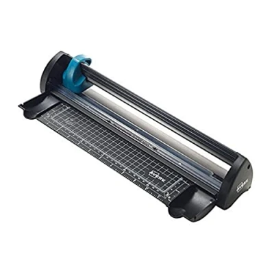 Image of Avery A4 Compact Paper Cutter Trimmer, Black and Teal, 12 Sheet Capacity, A4CT